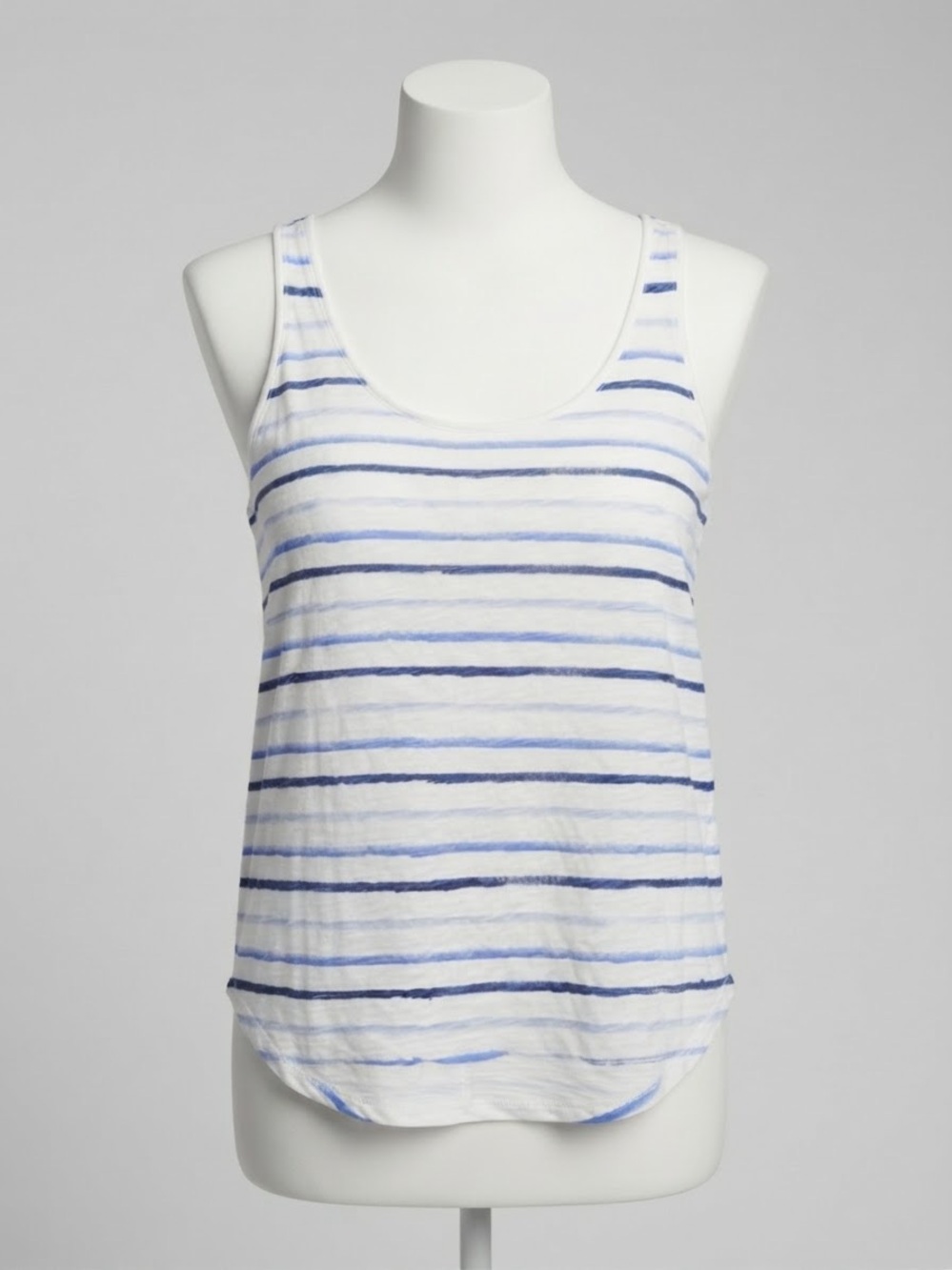 GAP White Tank Top with Blue Stripes